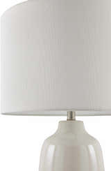 Dark Gray Bohemian Table Lamp with global details for bedside or console tables