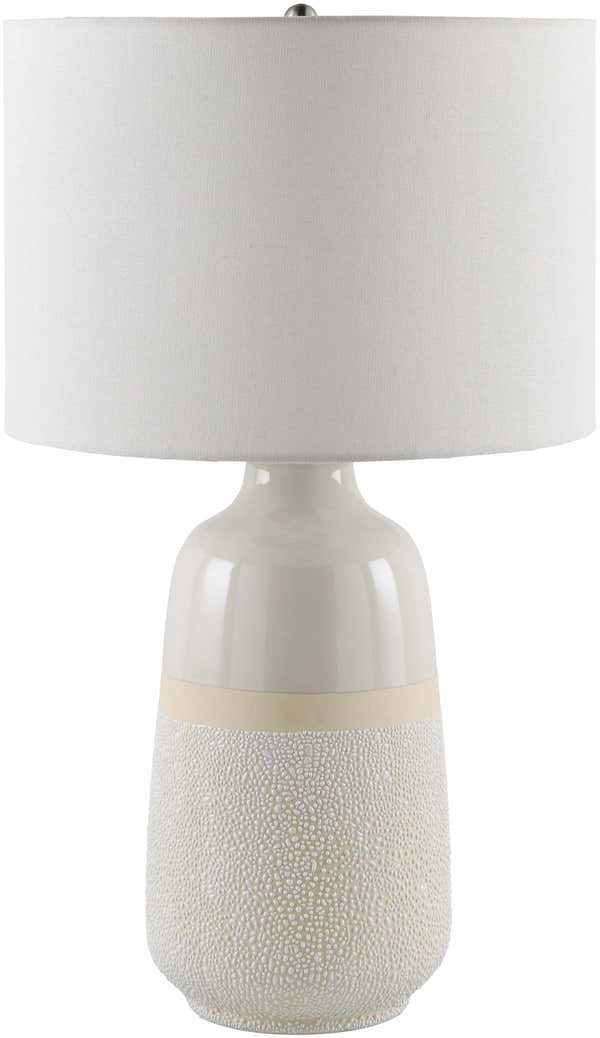 Dark Gray Bohemian Table Lamp with global details for bedside or console tables