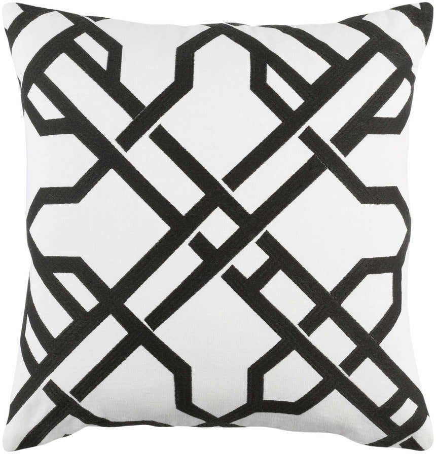 Greystanes Black White Lattice Accent Pillow - Clearance