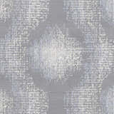Close-up of the Simpatico Candice Olson x LIVABLISS SPO-1008 rug. Abstract pattern in cream, gray, and light blue. Swatch