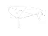 Heemskerk MDF Triangular Coffee Table - Clearance