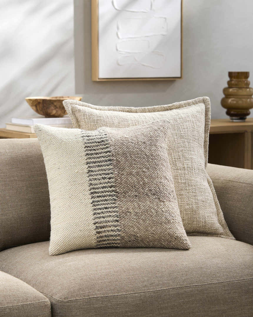 Beige Modern Accent Pillow for sofa bed or accent chair - Clearance