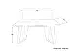 Hallenberg Rustic Wood Metal Legs Coffee Table - Clearance