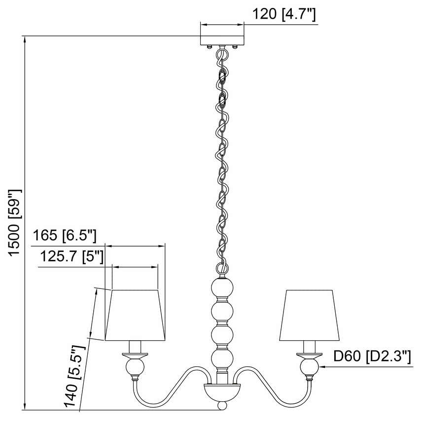 Huangtian Beige Chandelier
