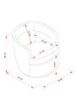 Hithadhoo Dark Red Swivel Chair - Clearance