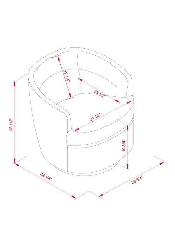 Hithadhoo Dark Red Swivel Chair - Clearance