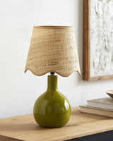 Atenxoxola Green Peach Table Lamp
