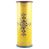 Handcrafted Hand-painted Yellow Wooden Umbrella Stand