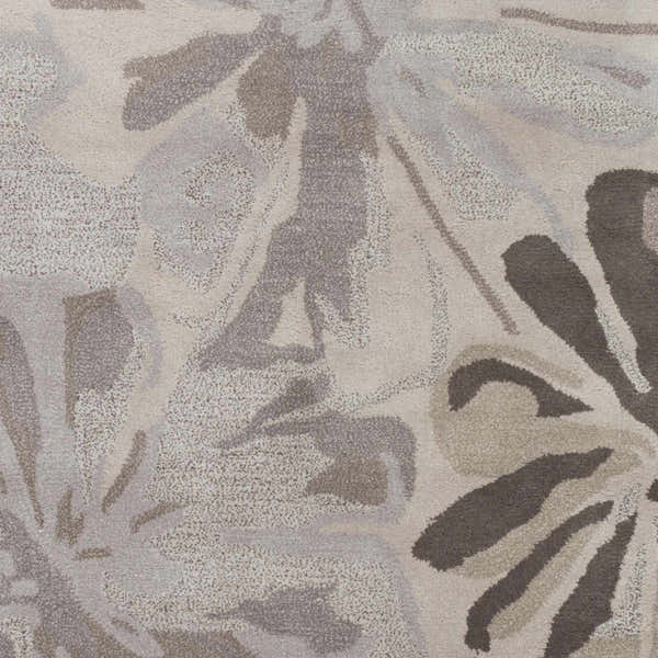 Sample Ilfeld Athena Gray Floral Wool Rug