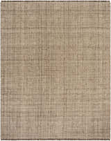 Close-up of the hand woven Pufoe Modern Wool Area Rug, showing texture and subtle brown and beige tones. Design-Rectangle-810