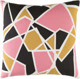 Kilmaurs Pink&Black Geometric Burst Throw Pillow - Clearance