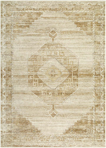 Close-up of the Kalare Off White Area Rug featuring a traditional diamond pattern and farmhouse style. Design-Rectangle-679