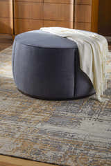 Kishanpur Gray Ottoman - Clearance