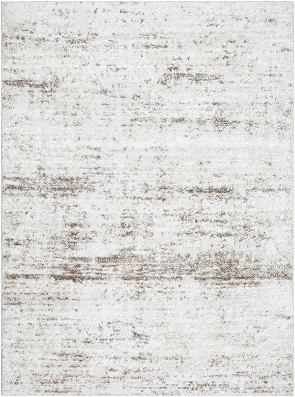 Close-up of the Kohaku Light Gray Area Rug, featuring a subtle beige and light brown abstract pattern. Design-Rectangle-5373