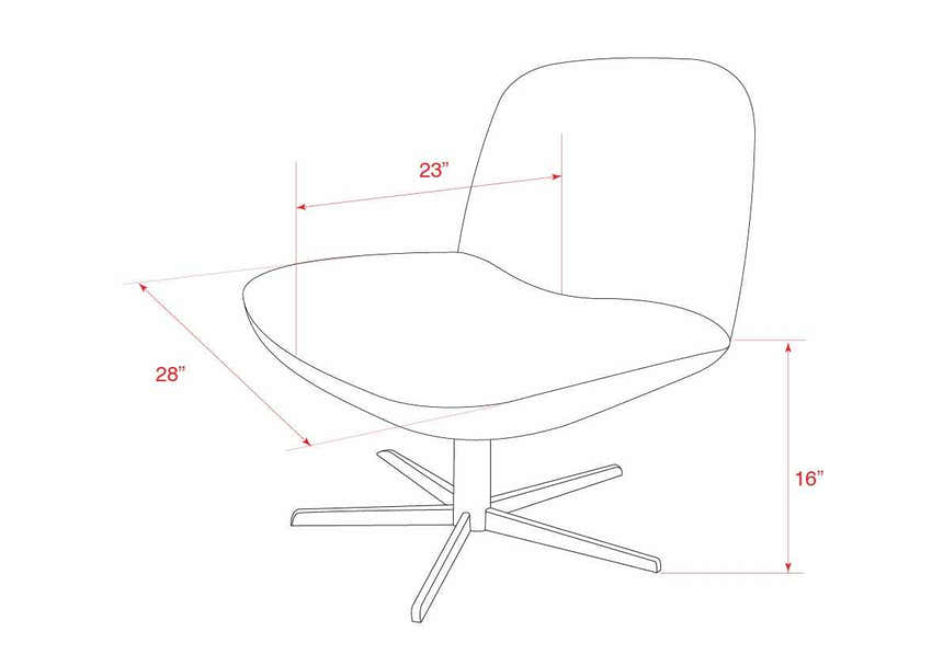 Kushinagar Light Brown Swivel Chair - Clearance