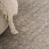 Close-up of the Livabliss x Galey Alix Maria Elena V Vintage Medallion Area Rug in ivory, medium brown, and tan. Roomscene-Rectangle