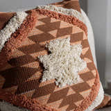 Reeves Orange Diamond Textured Throw Pillow - Clearance