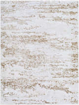 Close-up of Arenda Tan Area Rug. Cream rug with abstract tan and beige horizontal striations. Contemporary style. Design-Rectangle-537