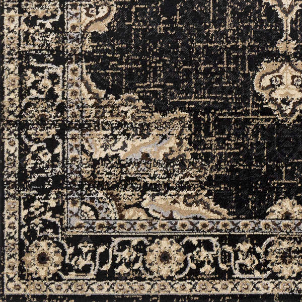 Sample Lostwithiel Black Medallion Rug