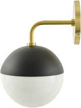 Lemon Yellow Modern Wall Sconce with glass details for hallway or bedroom lighting