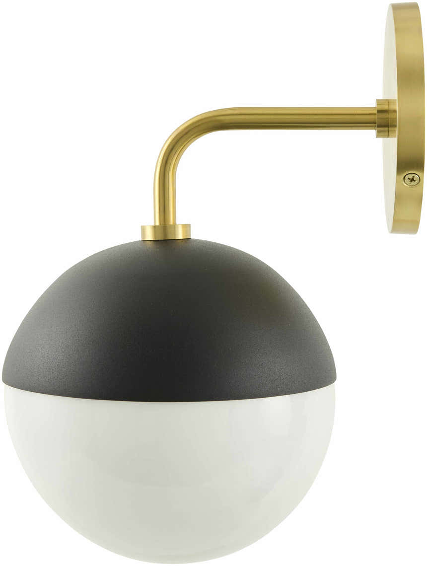 Lemon Yellow Modern Wall Sconce with glass details for hallway or bedroom lighting