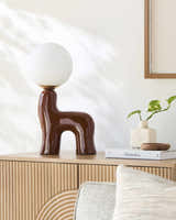 Lindoeste Dark Red Table Lamp