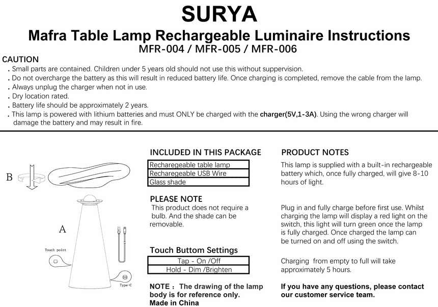 Longjumeau Black Table Lamp