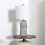 Mabayo Ribbed White Ceramic Table Lamp