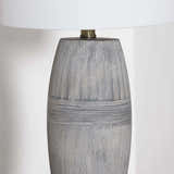 Mabayo Ribbed White Ceramic Table Lamp