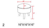 Matagami Beige Hand Woven Stool - Clearance