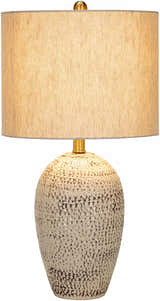 Napoles Beige Ceramic Textured Table Lamp - Clearance
