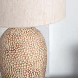 Napoles Beige Ceramic Textured Table Lamp - Clearance