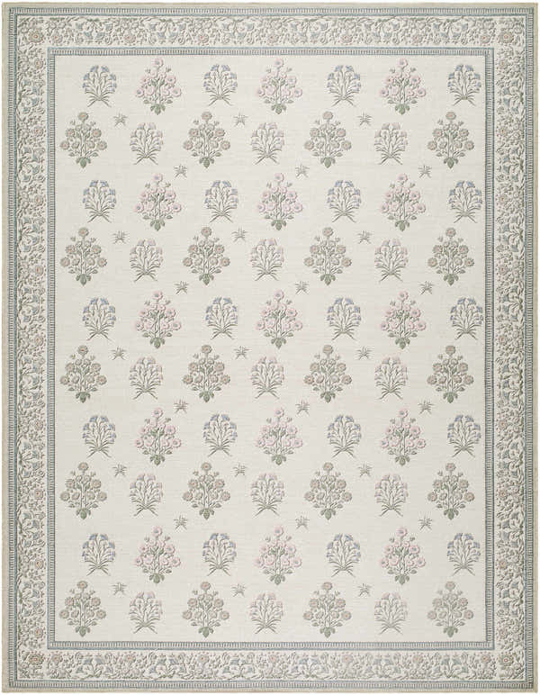 Sample Aquene Ivory Washable Area Rug