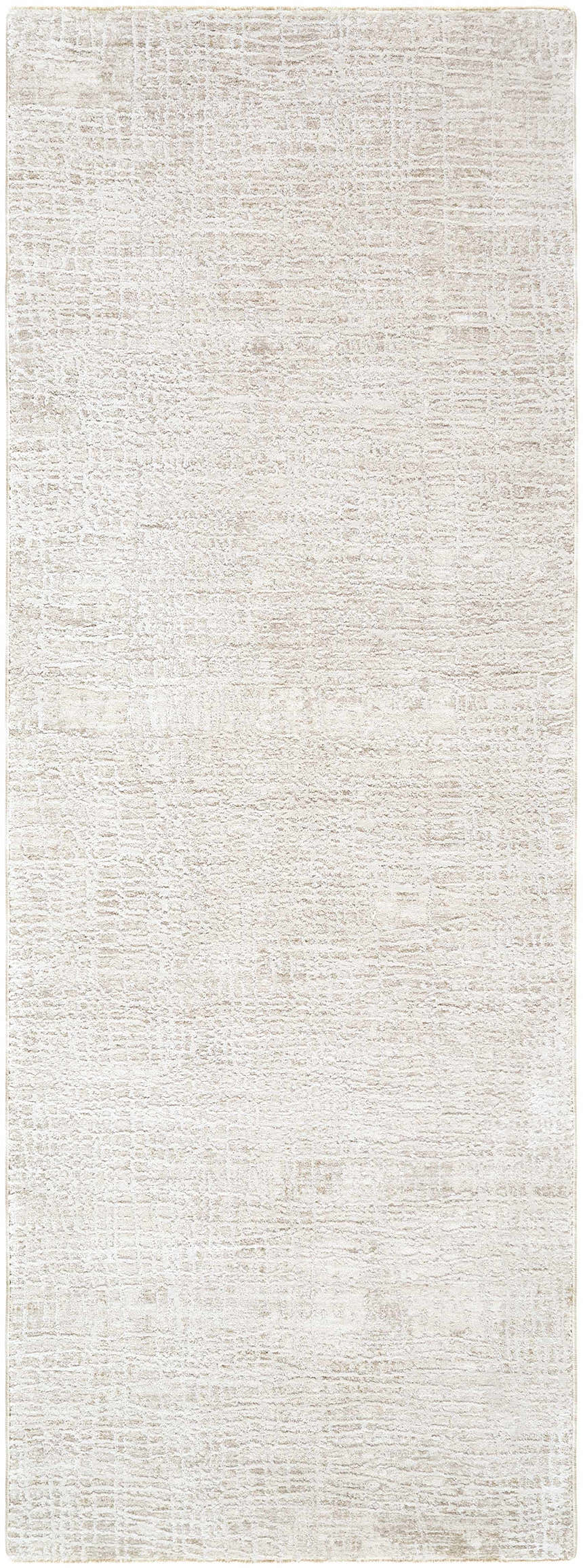 Close-up of the Axelia Charcoal Area Rug. Neutral colors, subtle Southwestern pattern, and soft texture. Design-Runner-2773