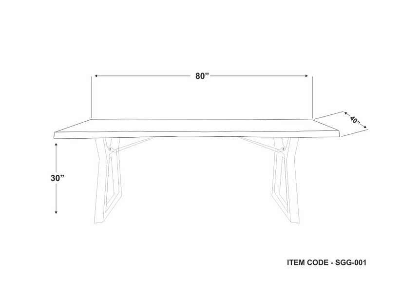 Peddapuram Rustic Dark-Wood Dining Table - Clearance