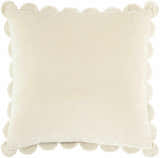 Ludala Ivory Cotton Throw Pillow