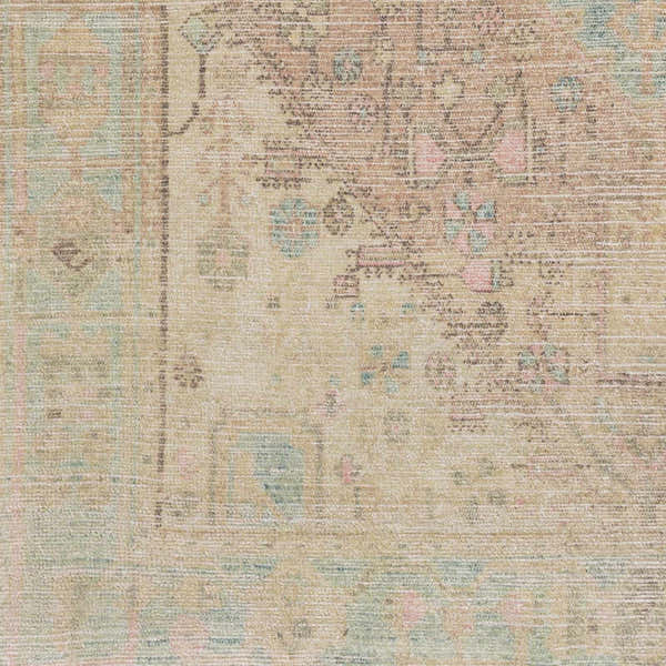 Sample Rickinghall Peach&Sage Medallion Beige Rug - Clearance