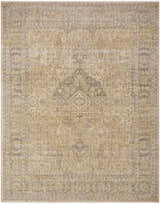 Detailed beige Becki Owens x Livabliss Renaissance Area Rug with traditional, farmhouse style pattern and dark brown, tan, and taupe tones. Design-Rectangle-710910