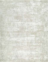 Close-up of the Arturo Area Rug. Contemporary style with a distressed light gray and ivory pattern. Design-Rectangle-710102