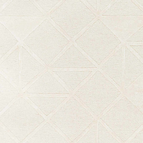 Sample Jevau Beige Geometric Hand Tufted Wool Area Rug - Clearance