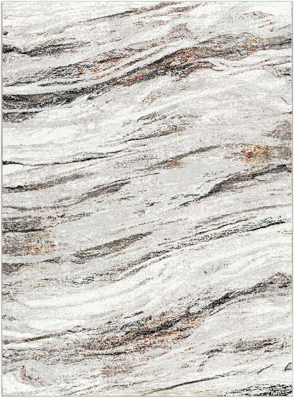 Sample Glain Gray & Brown Marble Area Rug - Clearance