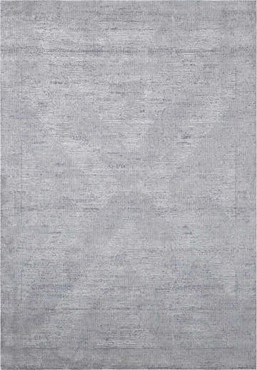 Close-up of a gray Ayano Plush Textured Washable Rug with a geometric square pattern and plush texture. Design-Rectangle