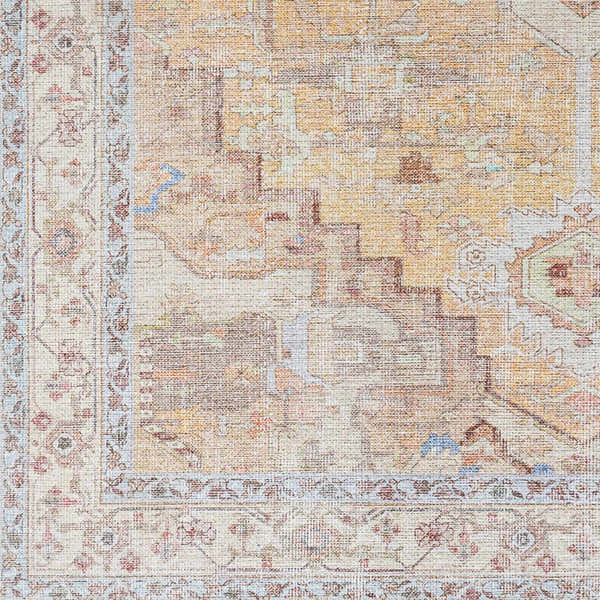 Sample Reza Mustard Washable Rug - Clearance