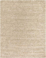 Close-up of the Kamil Beige Solid Area Rug showing its lambswool color and hand-woven texture. Design-Rectangle-810
