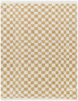Kieu Mustard & Ivory Checkered Area Rug