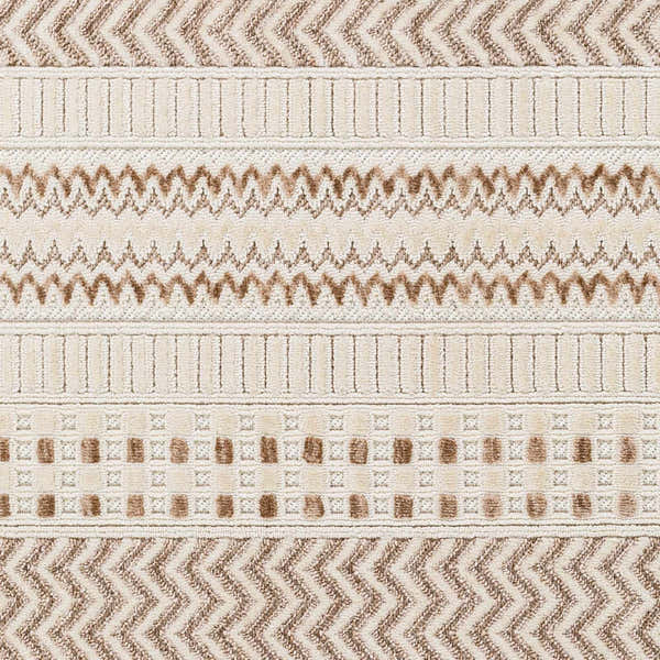 Sample Eiko Beige Textured Saxony Rug with Fringes - Clearance