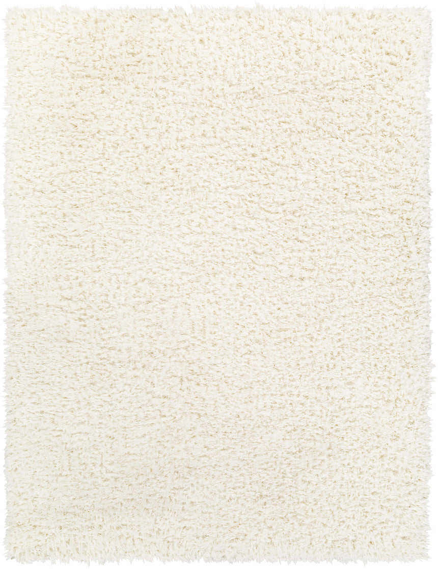Close-up of the Siari Solid Cream Plush Rug, showing its soft, shag texture and neutral cream color. Design-Rectangle-537