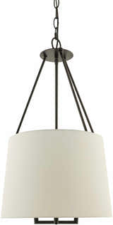 Light Gray Traditional Chandelier with linen details for dining or living rooms