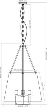 Light Gray Traditional Chandelier with linen details for dining or living rooms