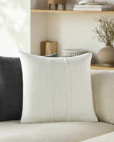 Stash Silver Cotton Throw Pillow - Clearance